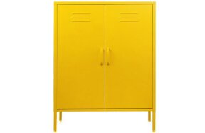 METAL OFFICE FILING CABINET YELLOW